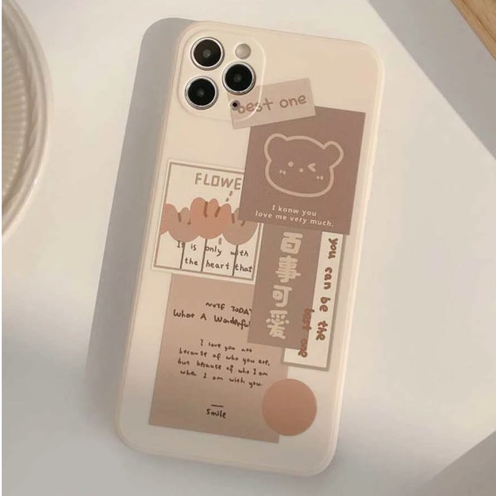 🐶 NEW 🐶 Cute Letter Graphic Print iPhone 14 Pro Case